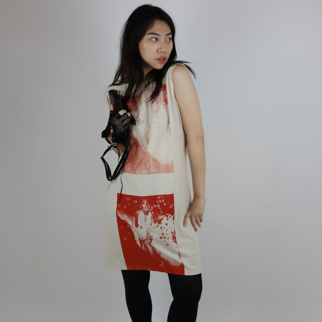 Maralyn Inspired Calico Shift Dress — view 3